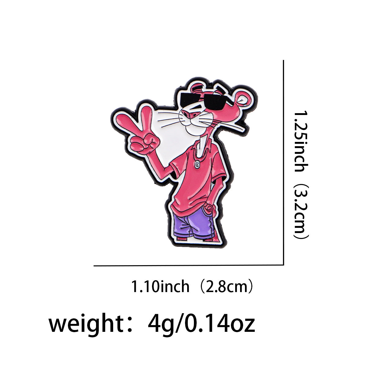 Wholesale Pink cartoon brooch metal badge accessories